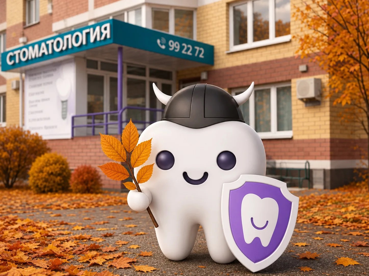 Маскот Зубик Заботович приглашает к лечению зубов в Тюмени. Имплантация и протезирование в стоматологии «Забота», Тюмень — верните полный функционал улыбки
